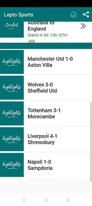 Screenshot of Lepto Sports