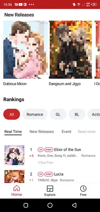 Screenshot of Lezhin Plus Apk