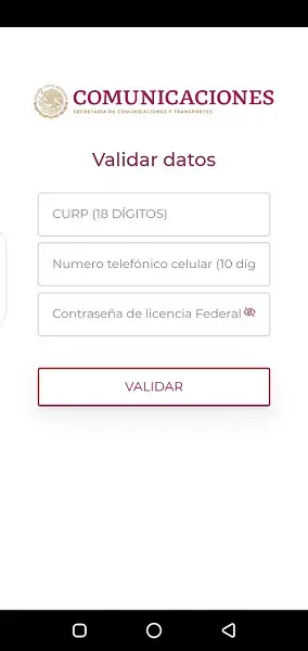 Screenshot of Licencia Federal Digital Download