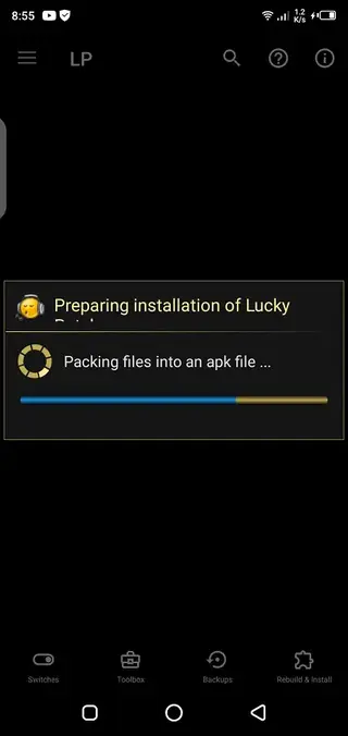Screeenshot of LP Installer Android