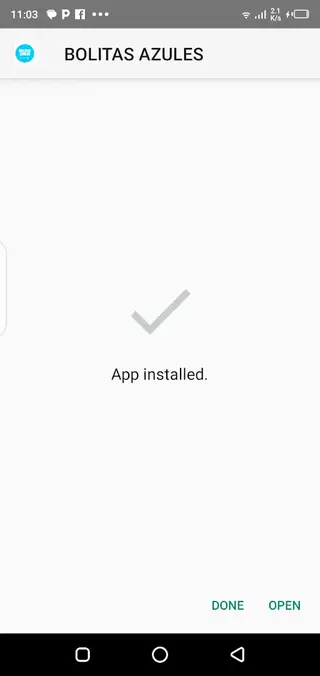 Screenshot of Macro Bolitas Azules Android