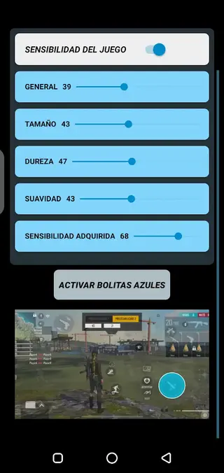 Screenshot of Macro Bolitas Azules Tool
