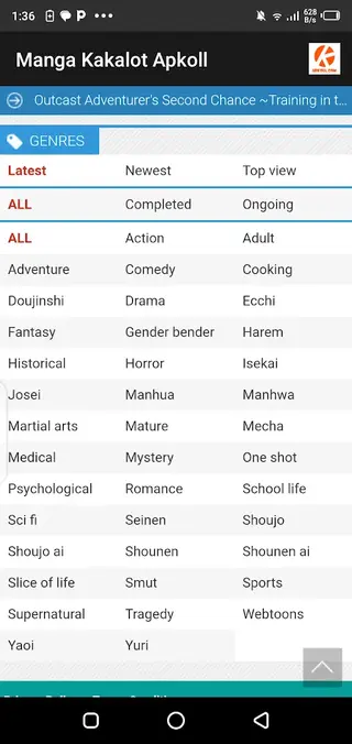 Screenshot of Manga Kakalot