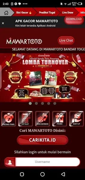 Screenshot of Mawartoto Android