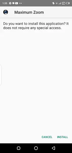 Screenshot of Maximum Zoom Android