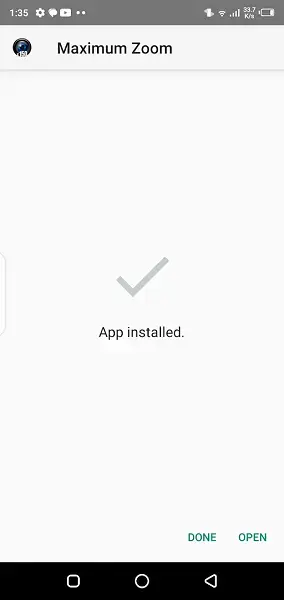 Screenshot of Maximum Zoom App