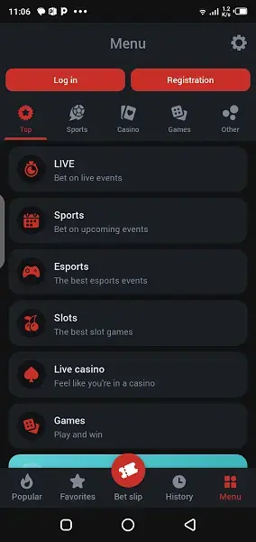 Screenshot of MegaPari Android