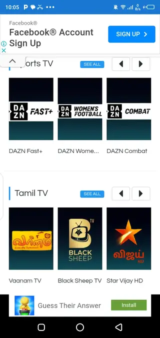 Screenshot of MHDTVWORLD XYZ Android