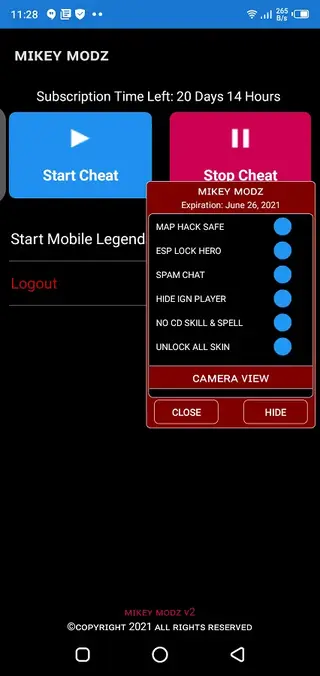 Screenshot of Mikey Modz ML Android