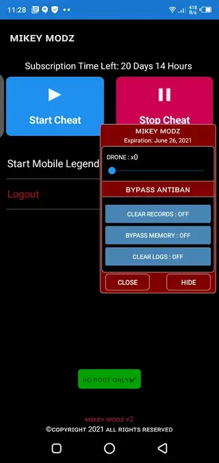 Screenshot of Mikey Modz MLBB