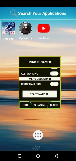 Screenshot of Mind FF Gamer Injector