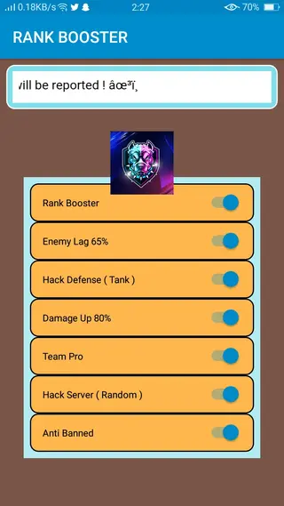 Screenshot of MMR Booster MLBB