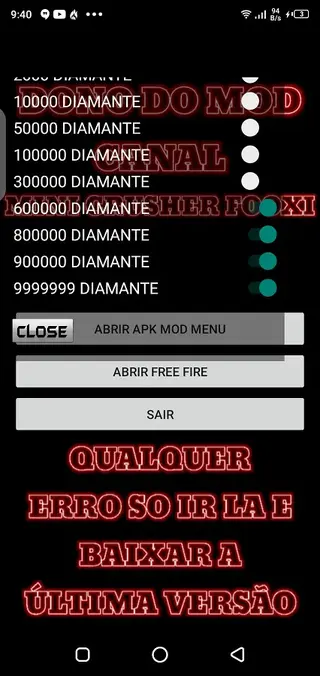 Screenhot of Mod Menu Dimas By Crusher Android