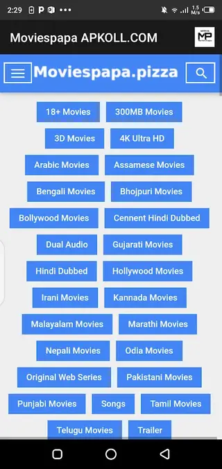 Screenshot of Moviespapa Apk