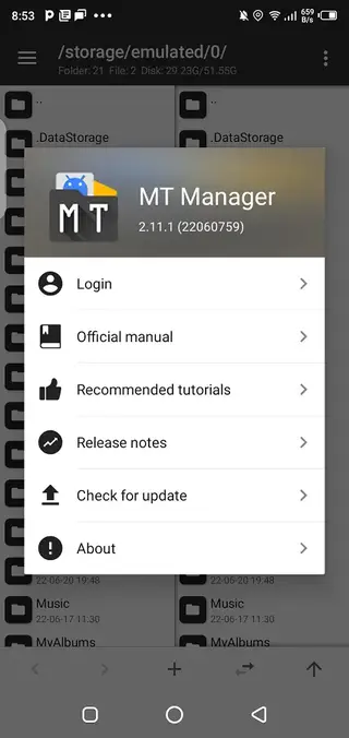 Screenhot of MT Manager Download
