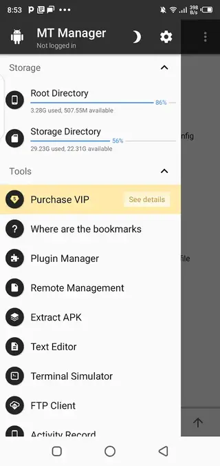 Screenhot of MT Manager App