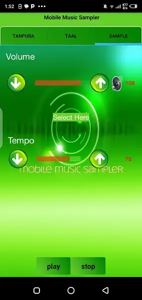 Screenshot of Music Sampler