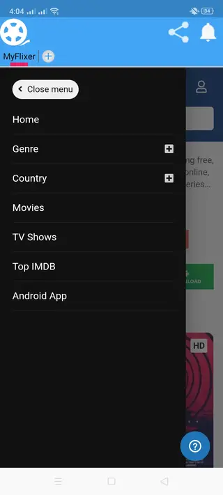 Screenshot of MyFlixer Apk