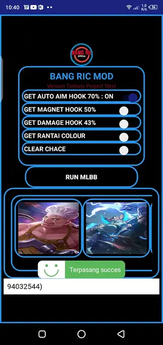 Screenshot of Auto Aim Hook Franco Injector