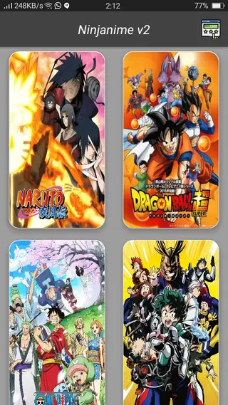 Screenshot of Ninjanime App