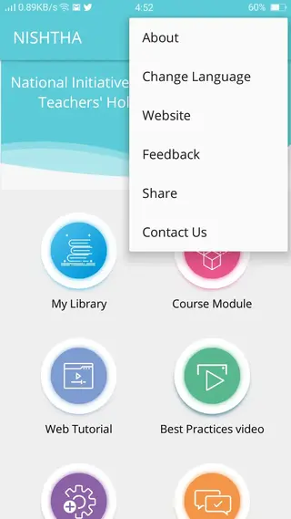 Screenshot of Nishtha App