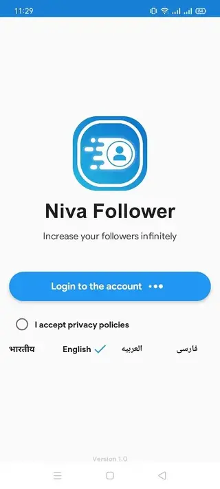 Screenshot of Niva Followers Download