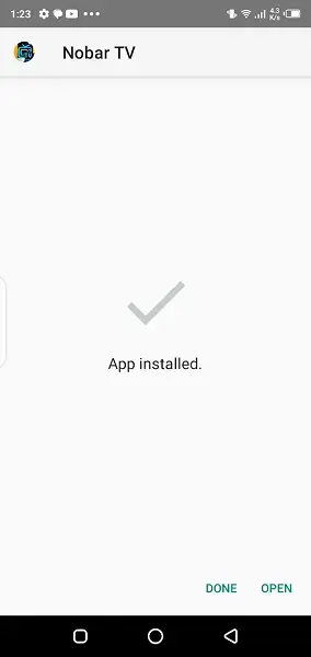 Screenshot of Nobartv App