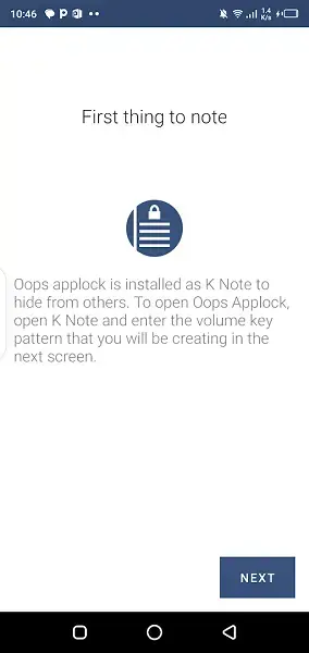Screenshot of Oops Applock App Apk