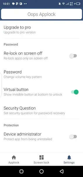 Screenshot of Oops Applock Apk