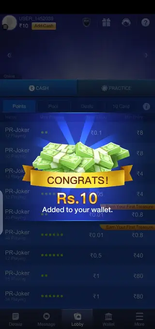 Screenshot of Osom Rummy Android