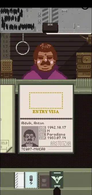 Screenhot of Papers Please Android