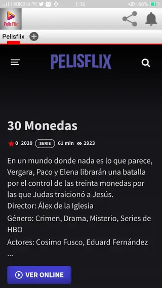 Screenshot of Pelisflix App