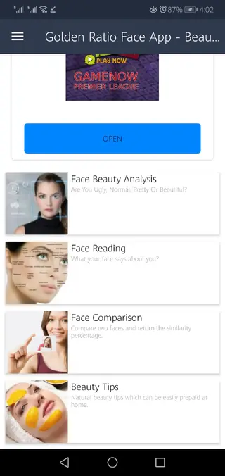 Screenshot of Perfect Face Ratio