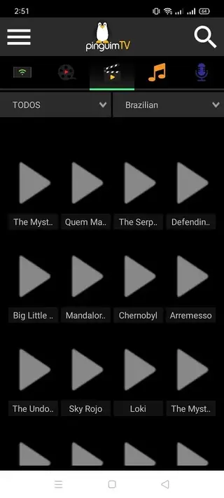 Screenshot of Pinguim TV Download