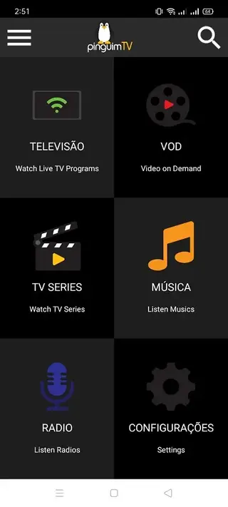 Screenshot of Pinguim TV