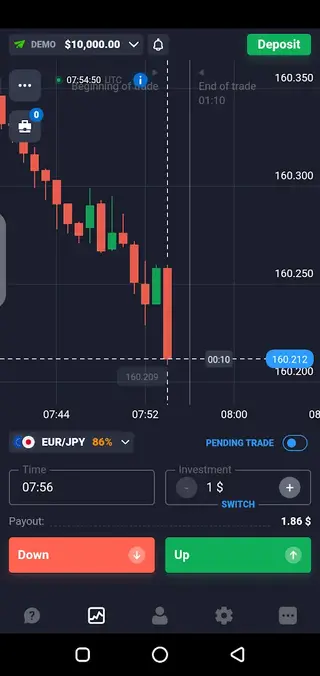 Screenshot of Quotex Android