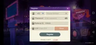 Screenshot of Rainbow Game App