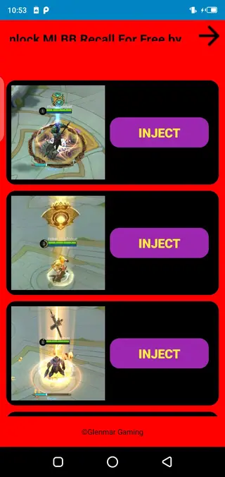 Screenshot of Recall Injector Apk