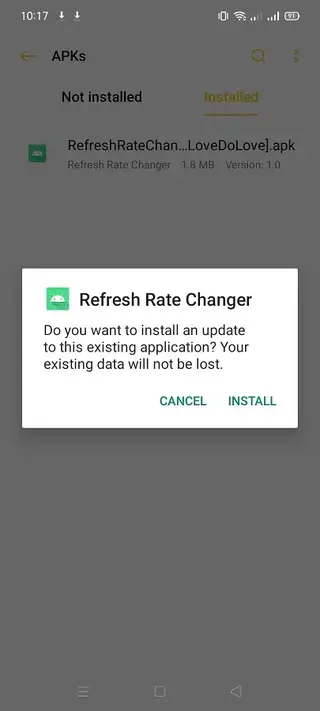 Screenshot of Refresh Rate Changer Apk Android