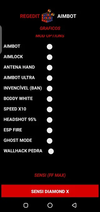 Screenshot of REGEDIT AIMBOT Apk