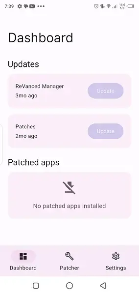 Screenshot of Revancify