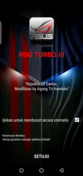 Screenshot of ROG Turbo App