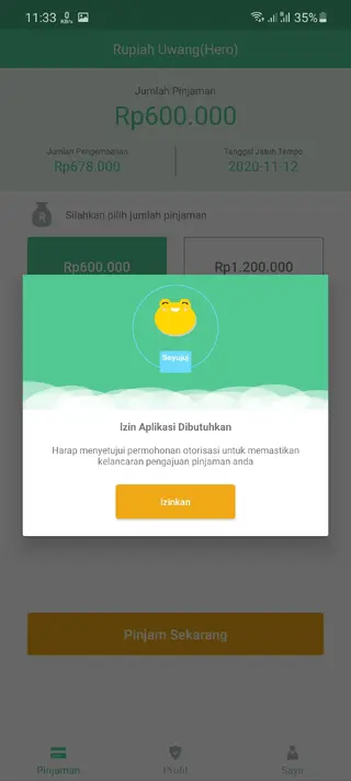 Screenshot of Rupiah Uwang