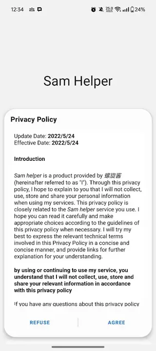 Screenshot of Sam Helper Apk