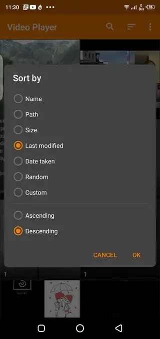 Screenshot of Sax Video Player All Format Apk