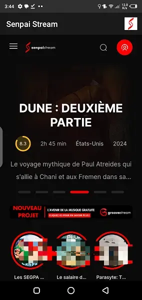 Screenshot of Senpai Stream Android