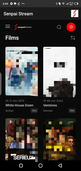 Screenshot of Senpai Stream App