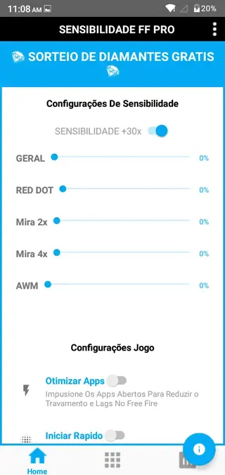 Screenshot of Sensibilidade FF Pro