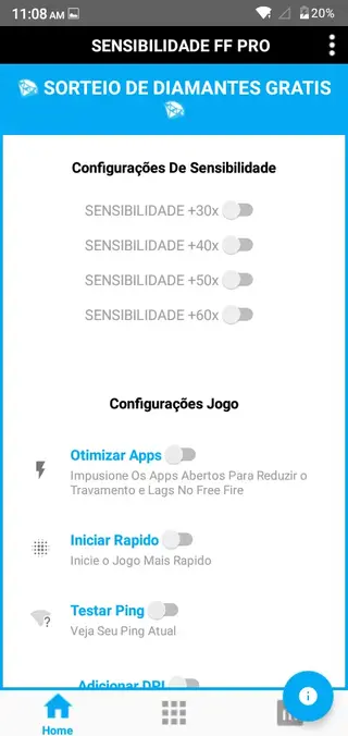 Screenshot of Sensibilidade FF
