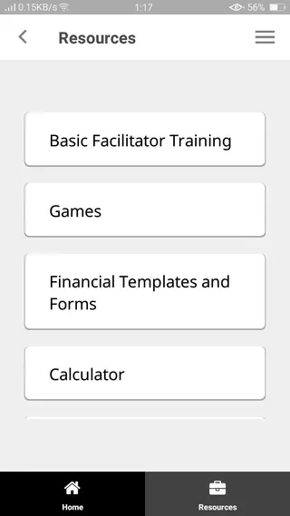 Screenshot of SHG Urban App